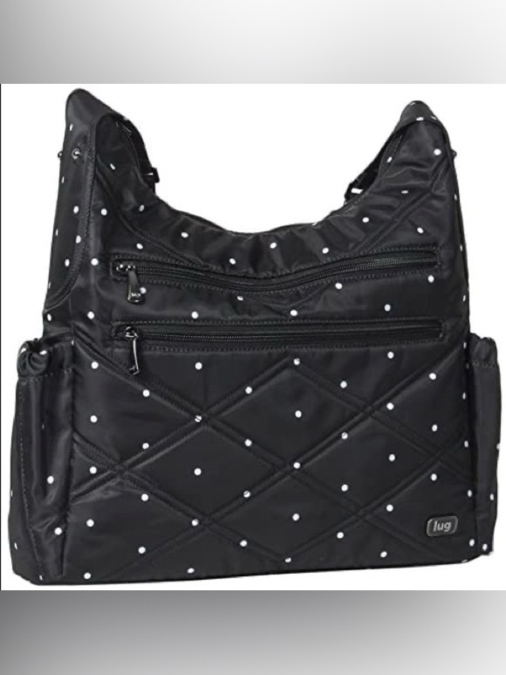 LUG Black Quilted Shoulder/Crossbody Bag